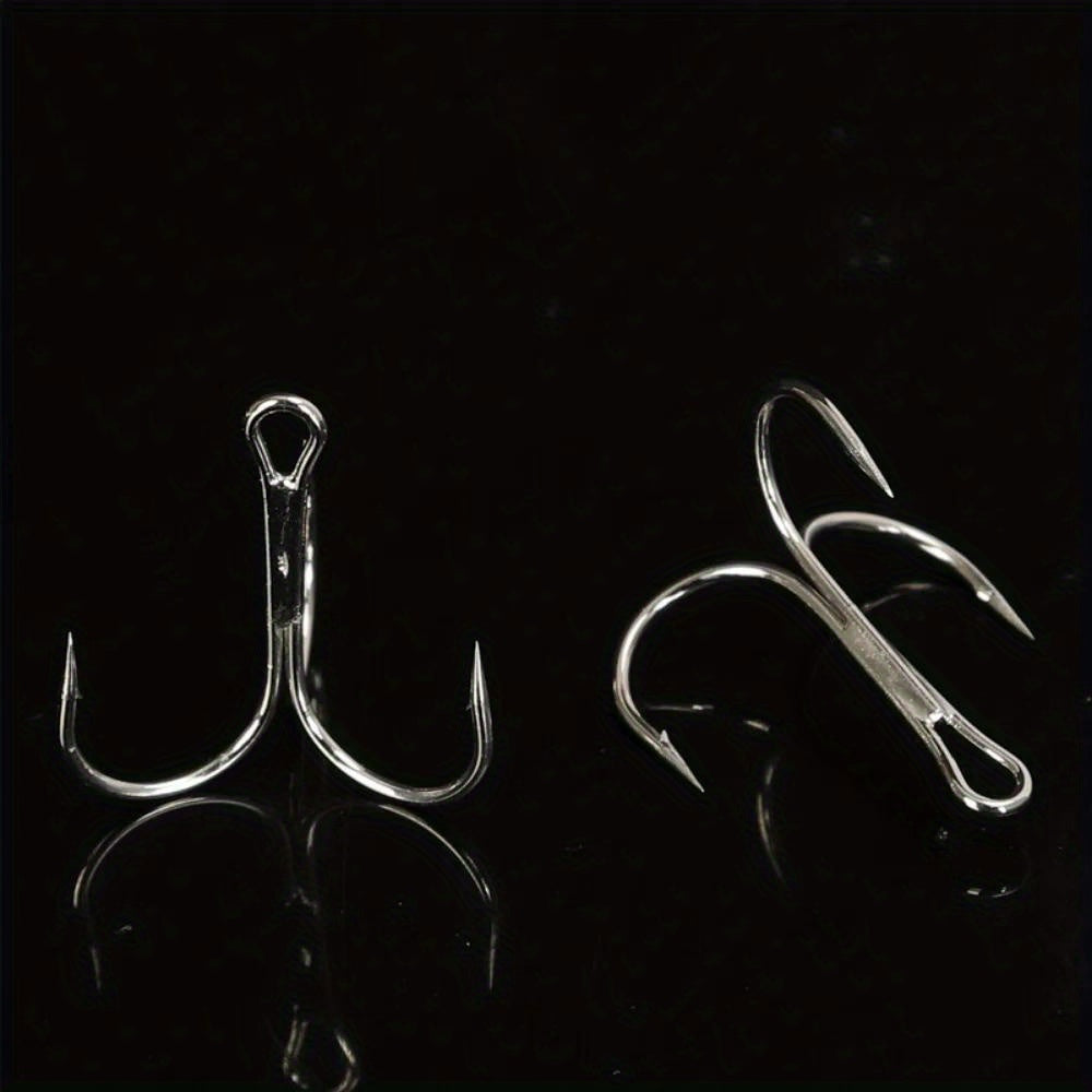 100pcs High Carbon Steel Treble Hooks Fishing Tackle