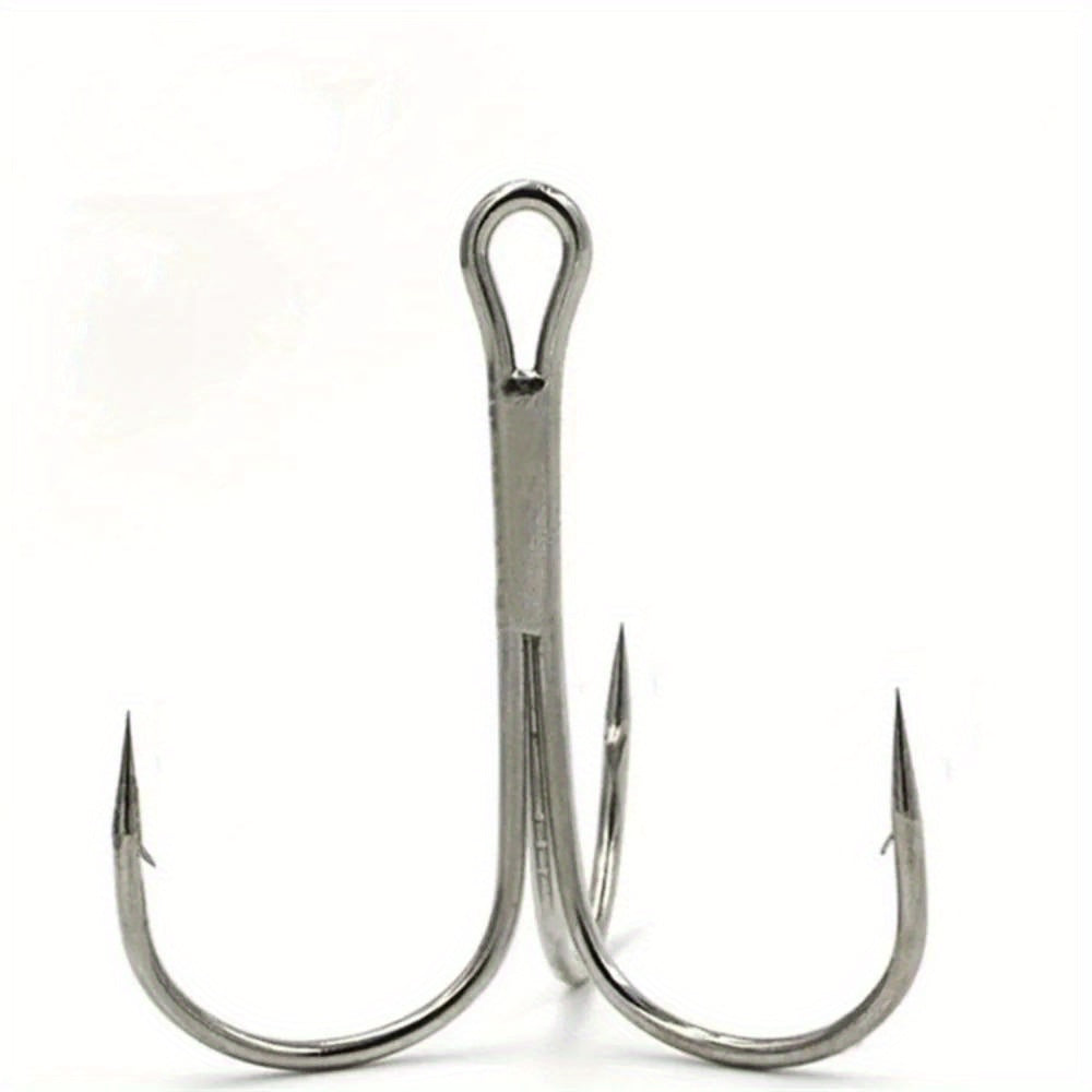 100pcs High Carbon Steel Treble Hooks Fishing Tackle