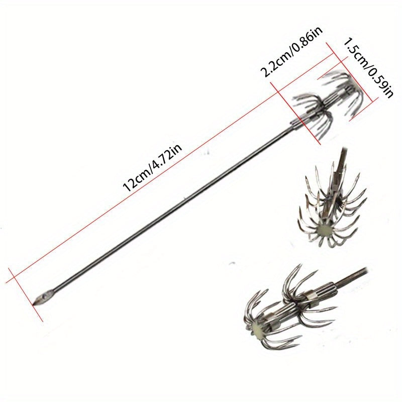 3pcs Squid Jig Double Layer Squid Hook Fishing Accessories