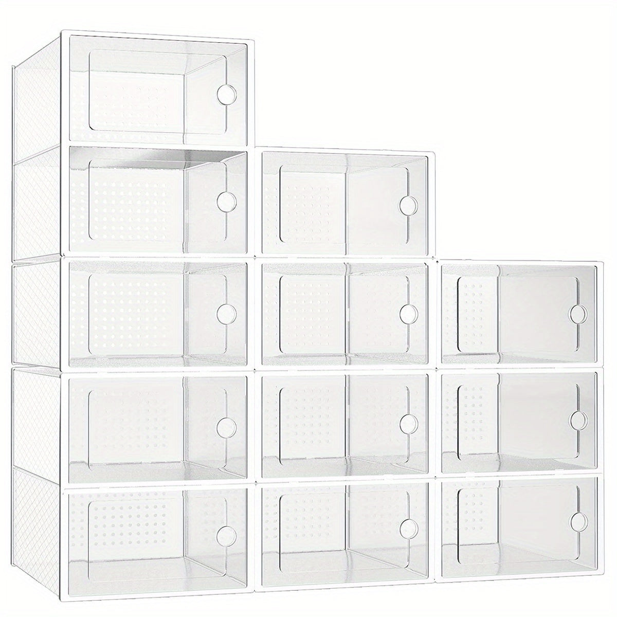 Foldable Splicing Shoe Box Storage Box Drawer Type Plastic Shoe Rack