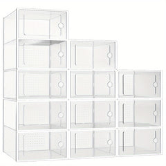 Foldable Splicing Shoe Box Storage Box Drawer Type Plastic Shoe Rack