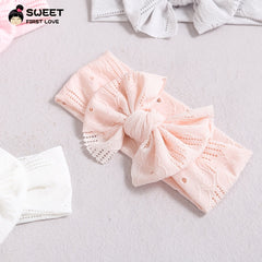 Girls Dressy Bow Headband Set 3pcs Soft Elastic Hair Accessories