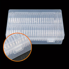 50pcs 40mm Coin Collection Protection Box, Round Box Inner Pad Storage Box