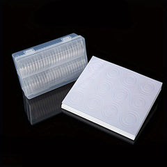 50pcs 40mm Coin Collection Protection Box, Round Box Inner Pad Storage Box