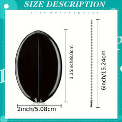 3pcs Oval Rubber Coin Bag Holder with Chain Men Women