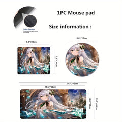 Anime Couple Mouse Pad Non-slip Game Work Mouse Pad 4 Sizes