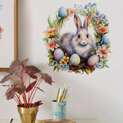 Rabbit Eggs Easter Wall Sticker Decoration Self-Adhesive Decal