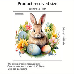 Rabbit Eggs Easter Wall Sticker Decoration Self-Adhesive Decal