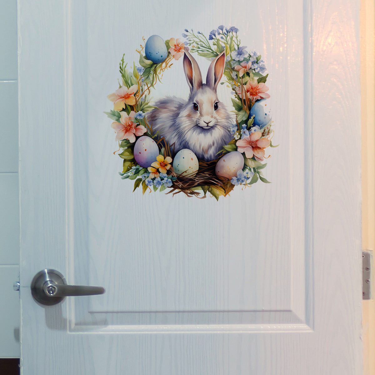 Rabbit Eggs Easter Wall Sticker Decoration Self-Adhesive Decal
