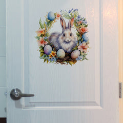 Rabbit Eggs Easter Wall Sticker Decoration Self-Adhesive Decal