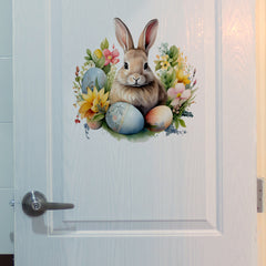 Rabbit Eggs Easter Wall Sticker Decoration Self-Adhesive Decal