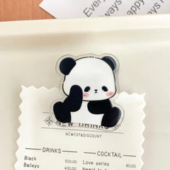 4 Panda Cartoon Clips - Multi-Purpose Cute Animal Paper Clips