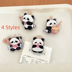 4 Panda Cartoon Clips - Multi-Purpose Cute Animal Paper Clips
