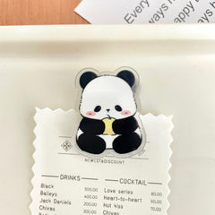 4 Panda Cartoon Clips - Multi-Purpose Cute Animal Paper Clips