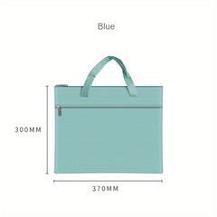 1pc Portable Document Bag A4 Double Layer Zipper Bag Lesson Book