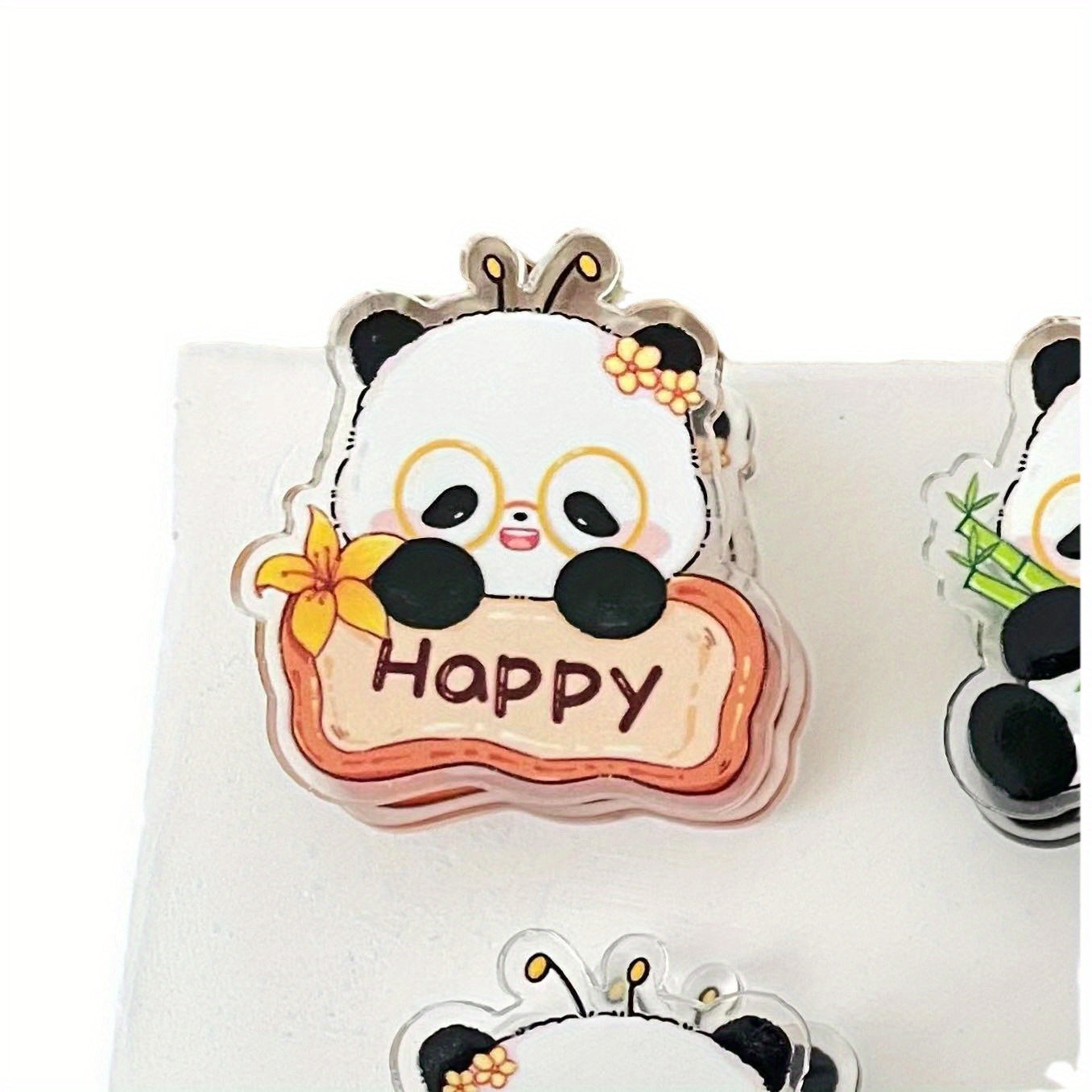 5 Styles Panda Cartoon Clips Note Holder Paper Clip Chip Bag Sealing Clip