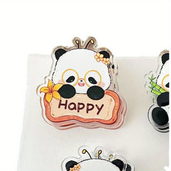 5 Styles Panda Cartoon Clips Note Holder Paper Clip Chip Bag Sealing Clip