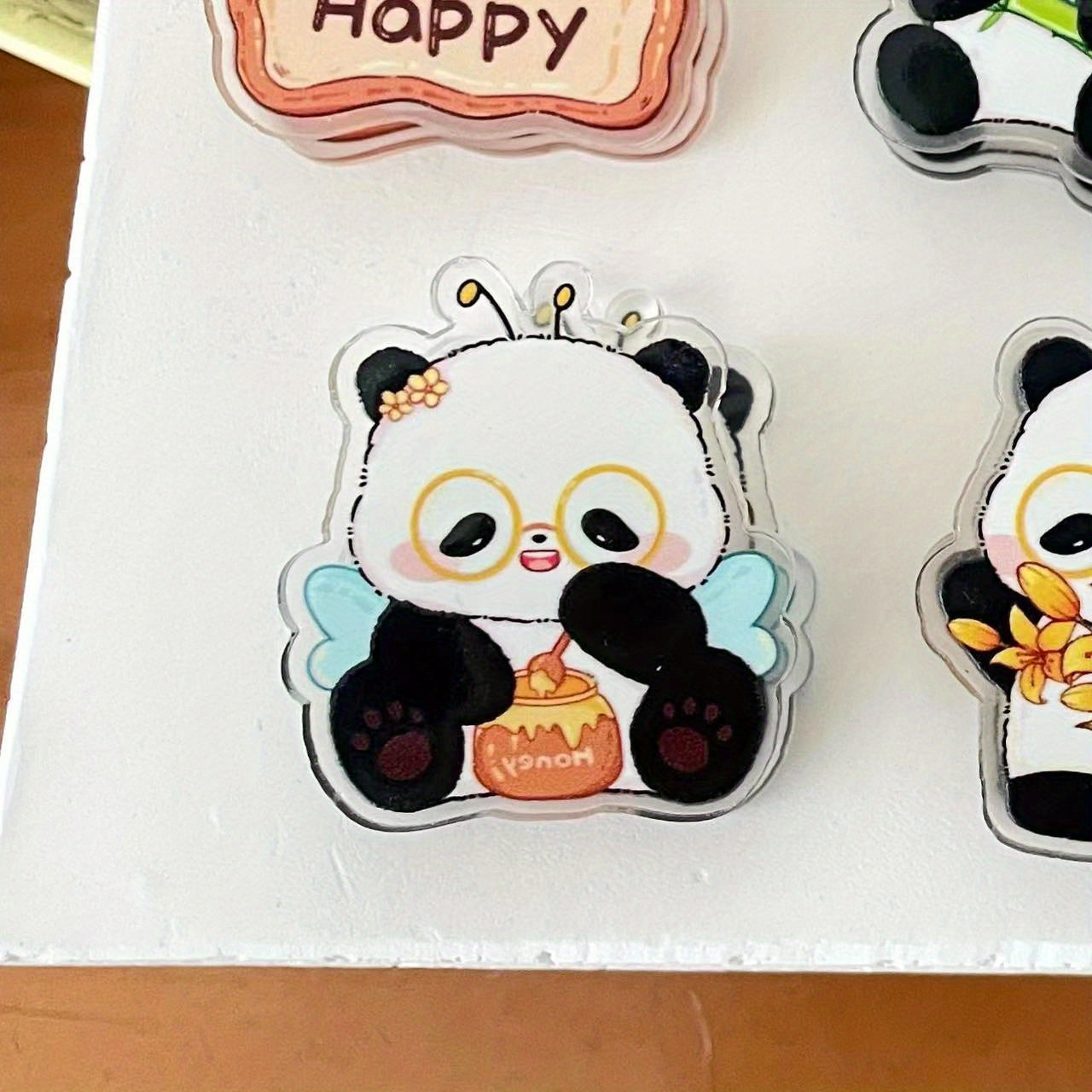 5 Styles Panda Cartoon Clips Note Holder Paper Clip Chip Bag Sealing Clip