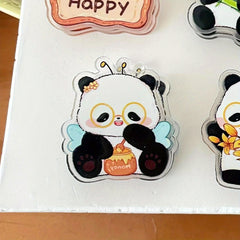 5 Styles Panda Cartoon Clips Note Holder Paper Clip Chip Bag Sealing Clip