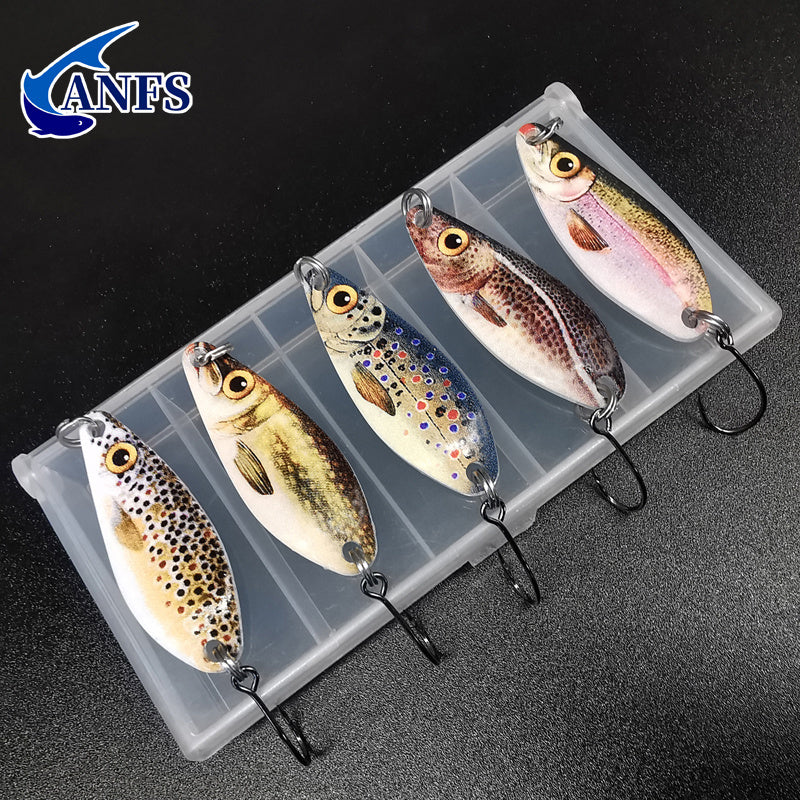 Metal Fishing Lure Spoon 3D Print Artificial Bait Freshwater Saltwater
