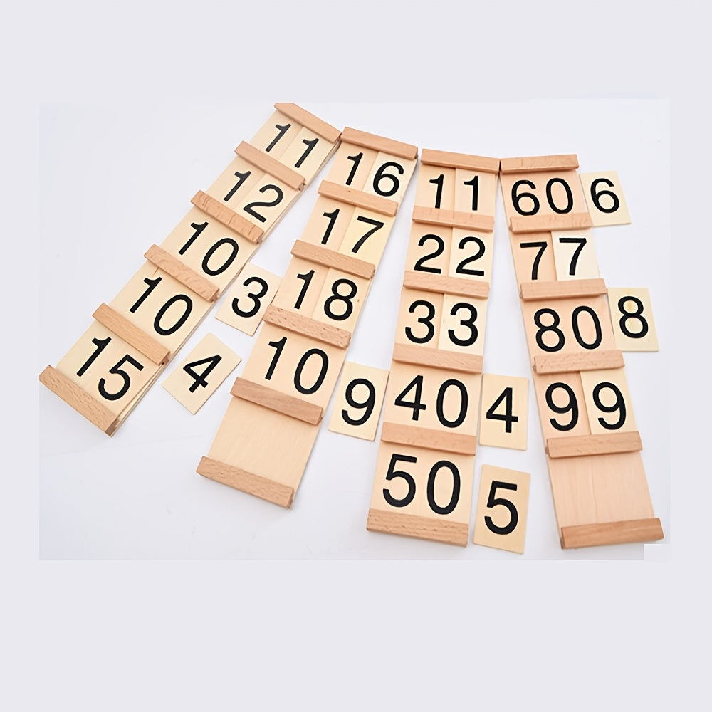 Numbers 1-99 Wooden Card Puzzle Toys