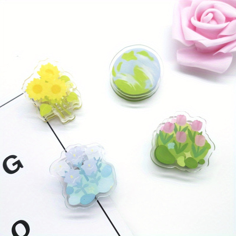1pc Little Flower Clip Sticky Note Clip for Office