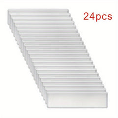Transparent Label Rack Adhesive Bookshelf Label Bag - School Office Home Use