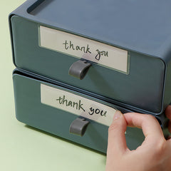 Transparent Label Rack Adhesive Bookshelf Label Bag - School Office Home Use