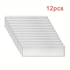 Transparent Label Rack Adhesive Bookshelf Label Bag - School Office Home Use