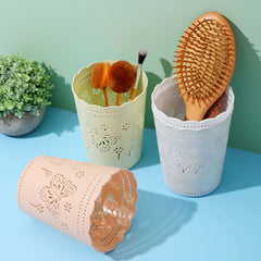 2pcs Desktop Storage Pen Holder Wastebasket Cleaning Bucket