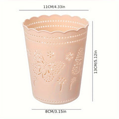 2pcs Desktop Storage Pen Holder Wastebasket Cleaning Bucket