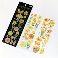 3pcs Retro Plant Stickers PET 4 Styles