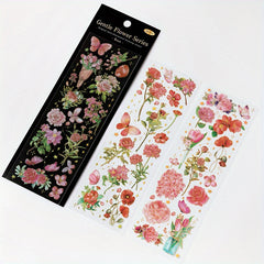 3pcs Retro Plant Stickers PET 4 Styles