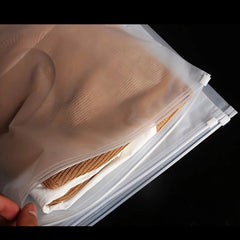 3pcs Transparent Edge Storage File Bag Office Stationery Plastic Bag