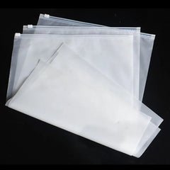 3pcs Transparent Edge Storage File Bag Office Stationery Plastic Bag