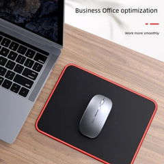 Minimalist Red Lock Edge Gaming Mouse Pad Solid Desk Pad