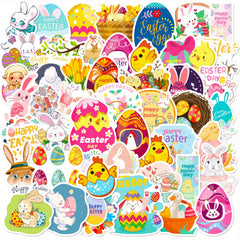 25pcs Easter Stickers Bunny and Egg Window Decals