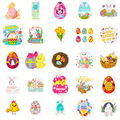 25pcs Easter Stickers Bunny and Egg Window Decals