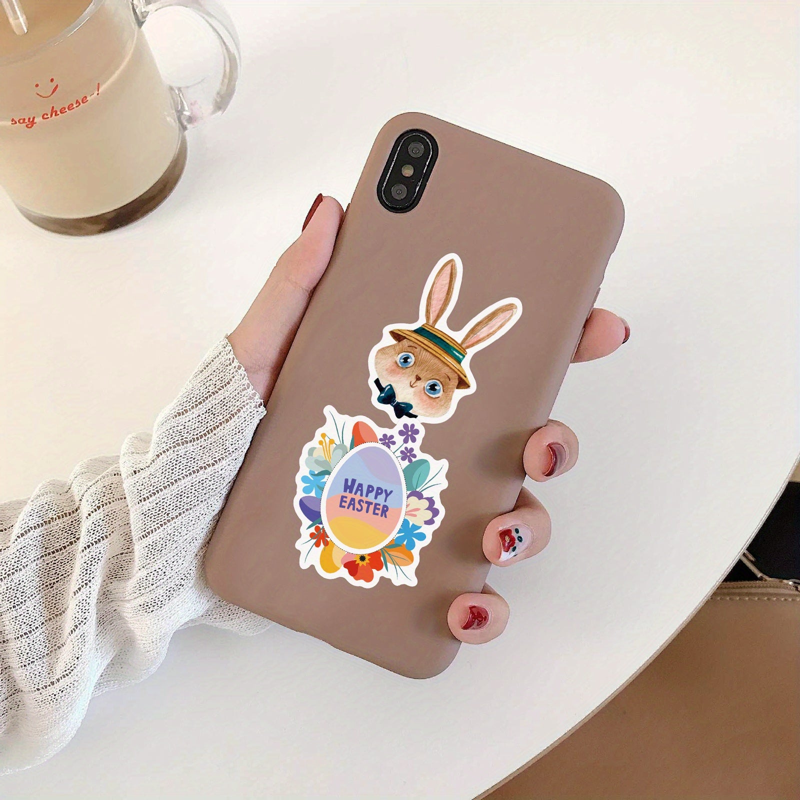 25pcs Easter Stickers Bunny and Egg Window Decals