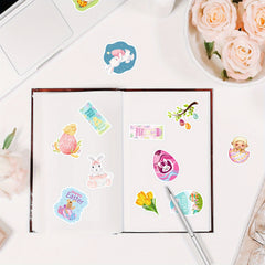 25pcs Easter Stickers Bunny and Egg Window Decals