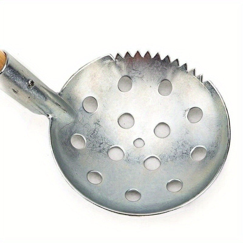 Ice Skimmer Ice Fishing Scoop With Wood Handle Winter Fishing Tool