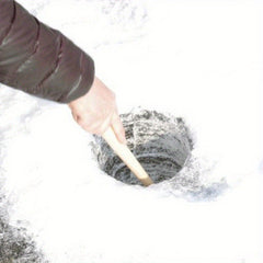 Ice Skimmer Ice Fishing Scoop With Wood Handle Winter Fishing Tool