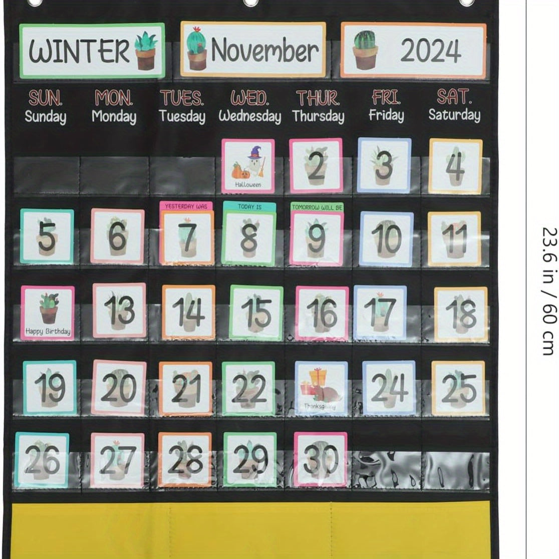 Cartoon Wall Calendar Learning Teaching Props Classroom Supplies