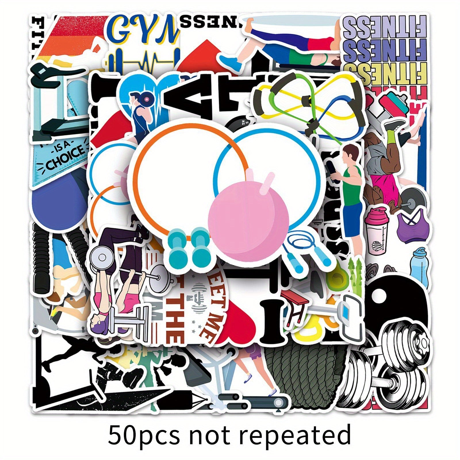 50pcs Fitness Graffiti Sports Stickers Waterproof