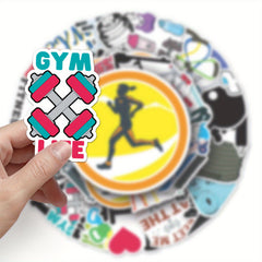 50pcs Fitness Graffiti Sports Stickers Waterproof