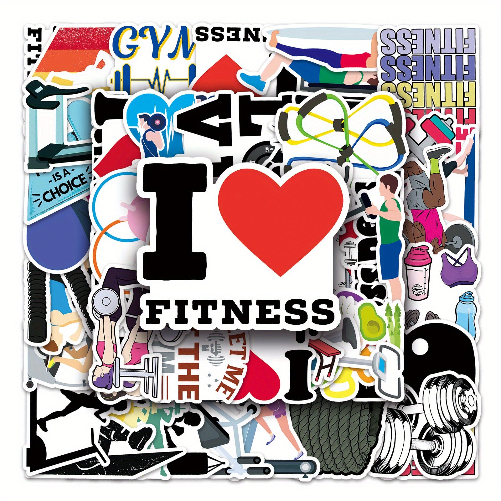50pcs Fitness Graffiti Sports Stickers Waterproof