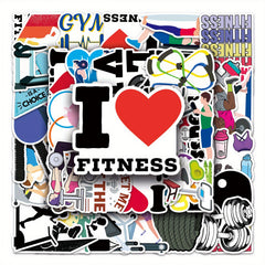50pcs Fitness Graffiti Sports Stickers Waterproof