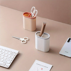 Multifunctional Office Desk Storage Pen Holder Makeup Brush Bucket