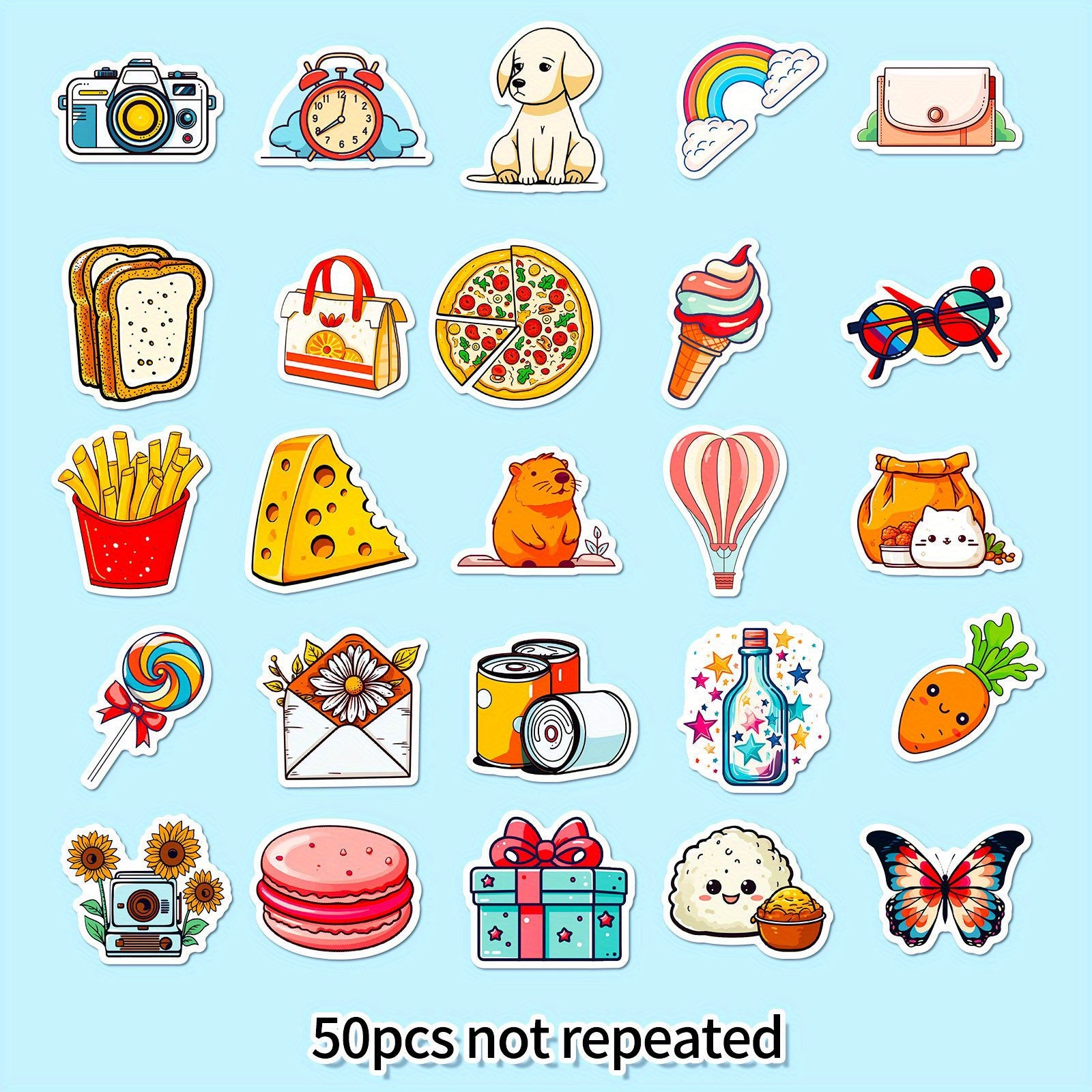 50pcs Healing Life Item Decorative Stickers Luggage Water Home Graffiti