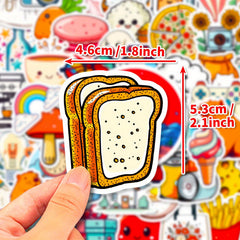 50pcs Healing Life Item Decorative Stickers Luggage Water Home Graffiti